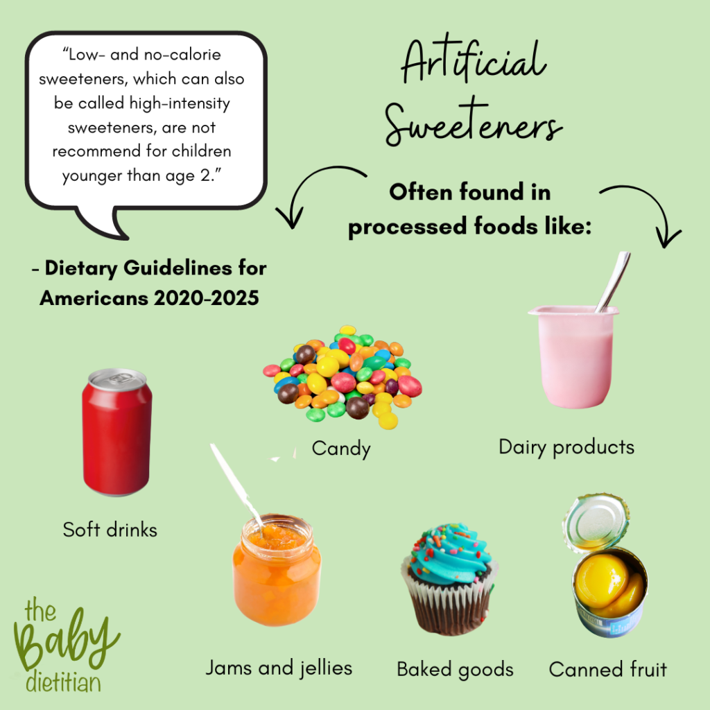 Added Sugar, Artificial Sweeteners, and Sugar Alcohols for Baby