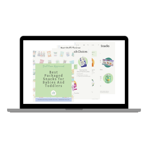 DIETITIAN APPROVED PACKAGED SNACKS FOR BABIES + TODDLERS DIGITAL E-BOOK 