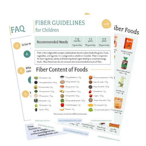Fiber Guidelines for Children